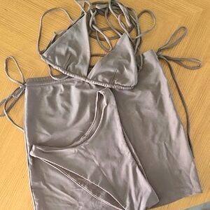 Free People Taupe Bikini Set